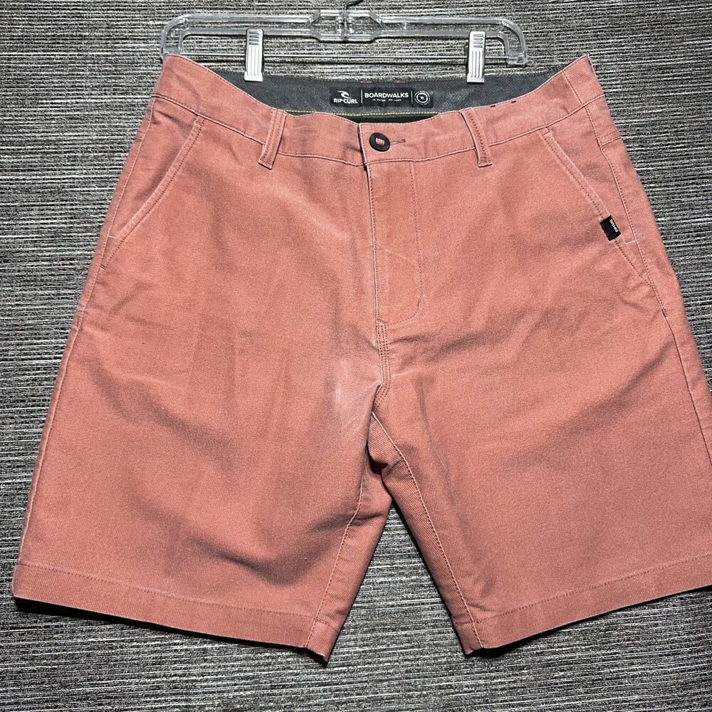 Rip Curl Shorts Men's Size 33 Red Orange Hybrid Boardwalks